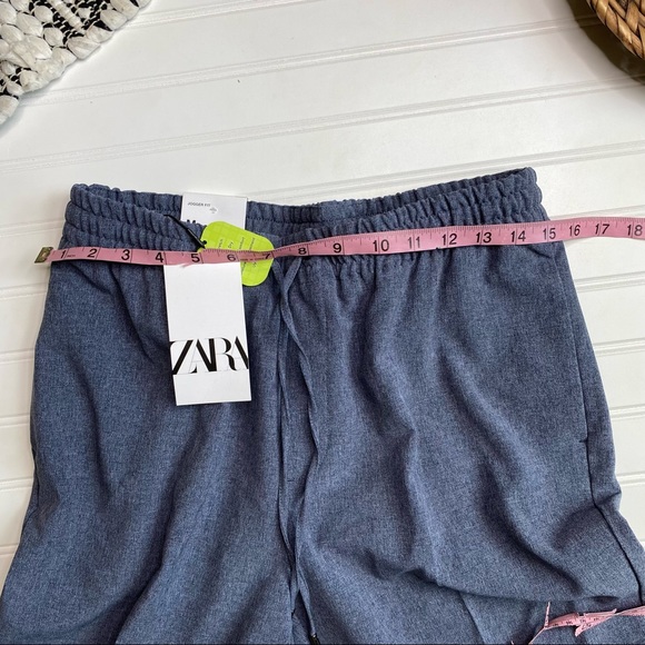 ZARA Blue Draw String Jogger style Pants - Picture 7 of 10